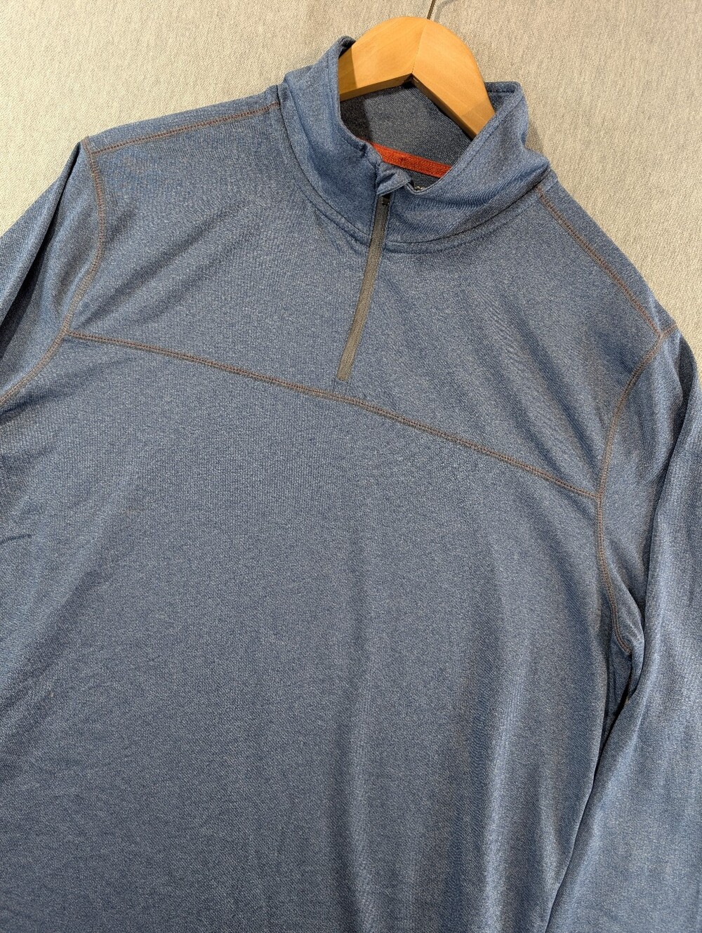 G.H. Bass & Co. Explorer Series 1/4 Zip Pullover Men's Large Blue Red